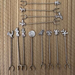 Mexican Cocktail Appetizer Sticks 850 Silver Set Of 12